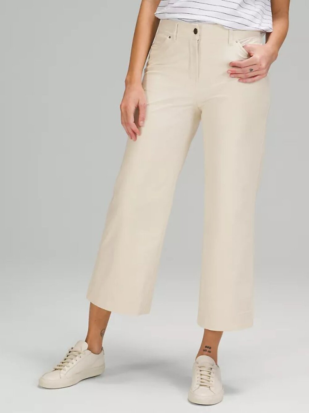 lululemon: City Sleek Wide Leg 7/8 Pant - White Opal Size 27